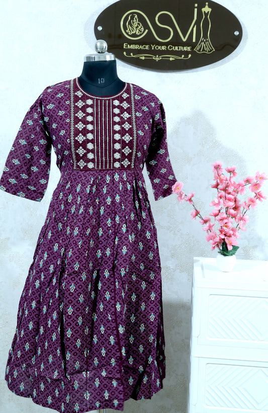 RANG MAHAL ETHNIC WEAR – MAROON KURTHI