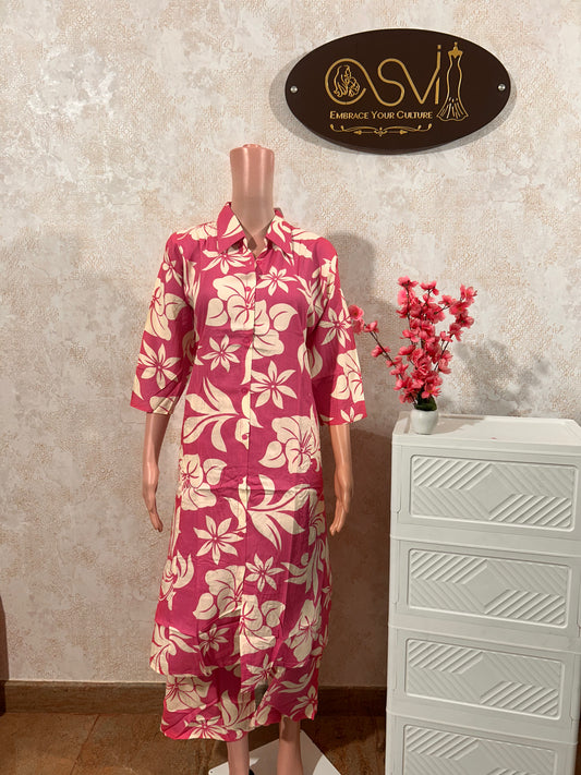 Trendy Women Floral Cotton Co-Ord Set