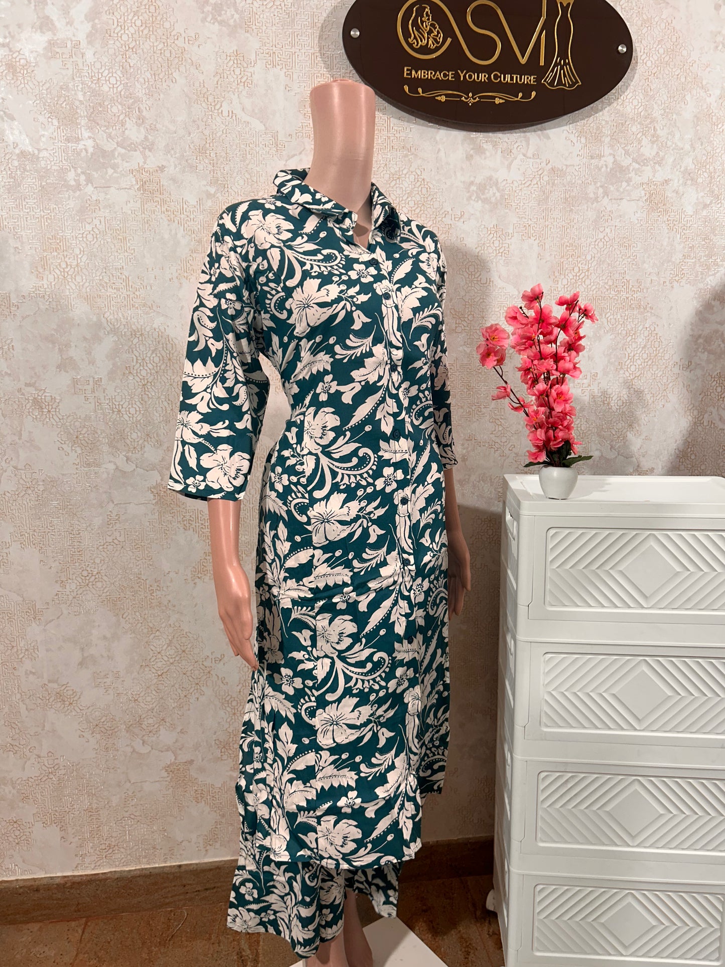 Trendy Women Floral Cotton Co-Ord Set