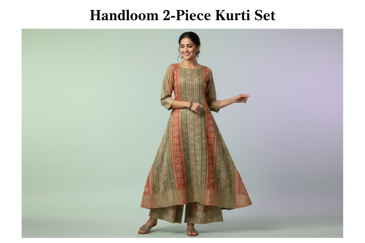 2 PEICE HANDLOOM KURTHI SET