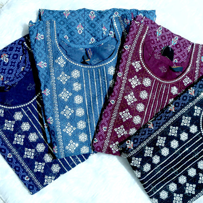 Sapphire Bloom Ethnic Wear Kurthi