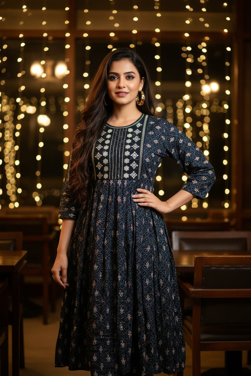 CLASSIC CHARCOAL ARTISAN KURTHI
