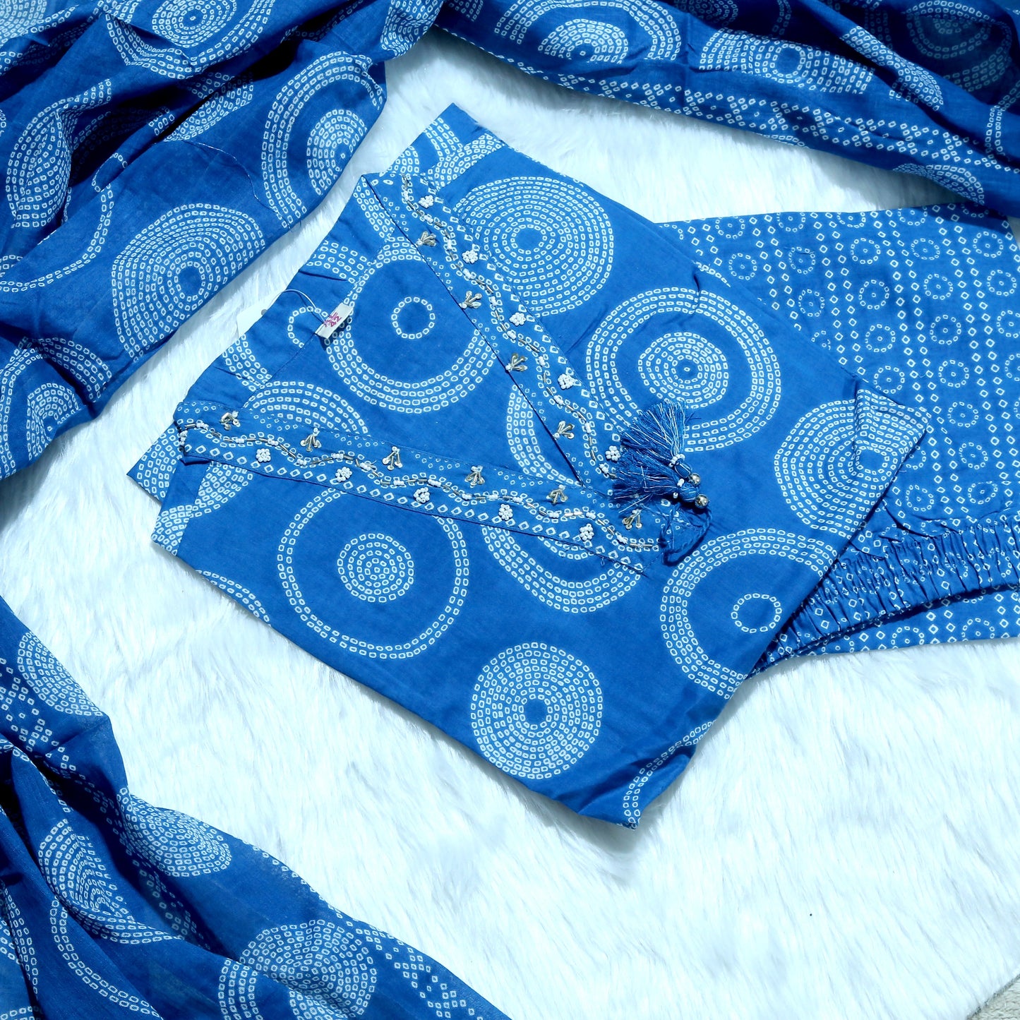 PURE COTTON STRAIGHT SUIT SET WITH HANDCRAFTED EMBROIDERY WORK