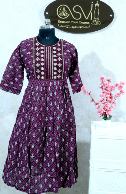 RANG MAHAL ETHNIC WEAR – MAROON KURTHI