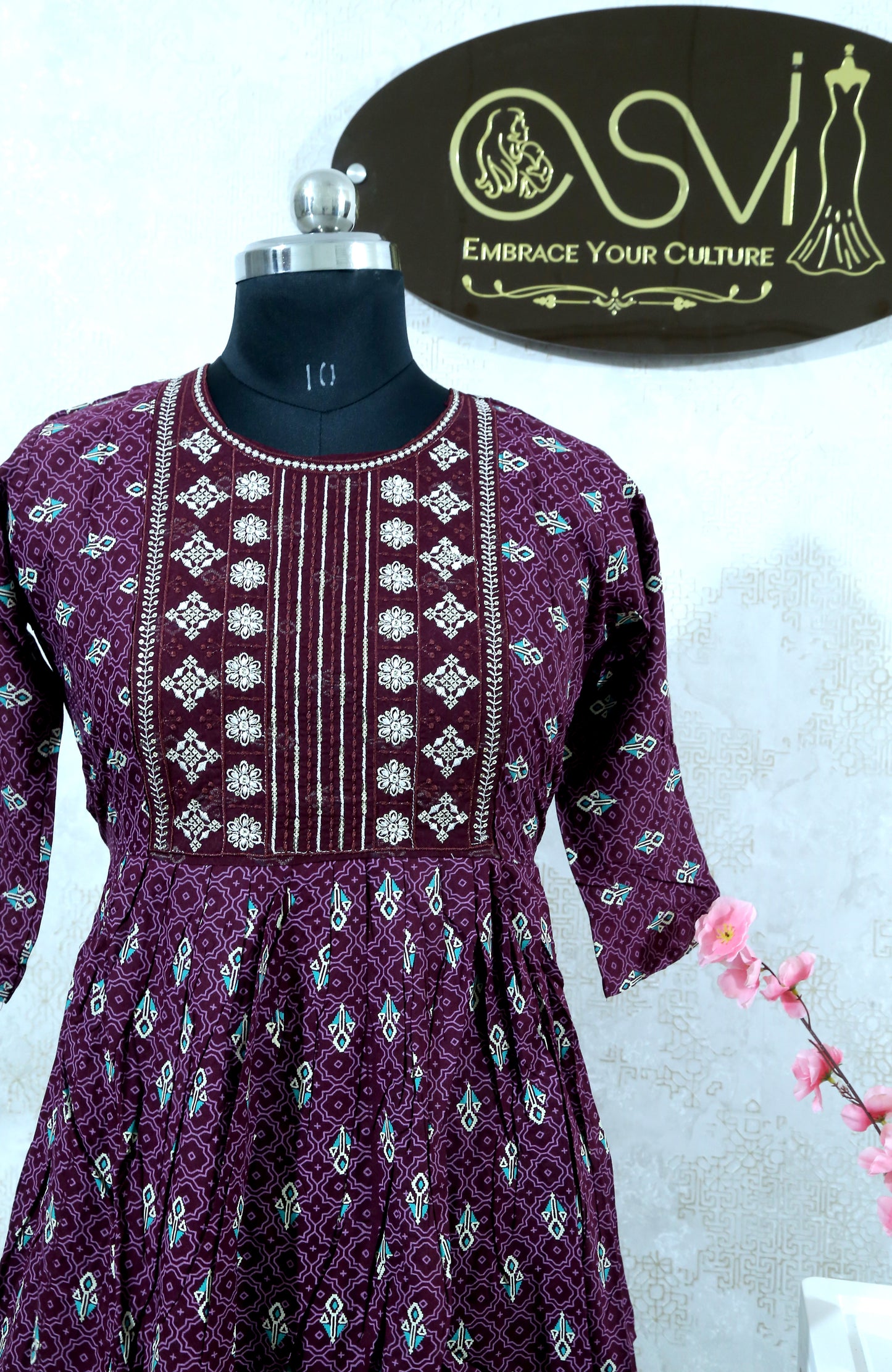 RANG MAHAL ETHNIC WEAR – MAROON KURTHI