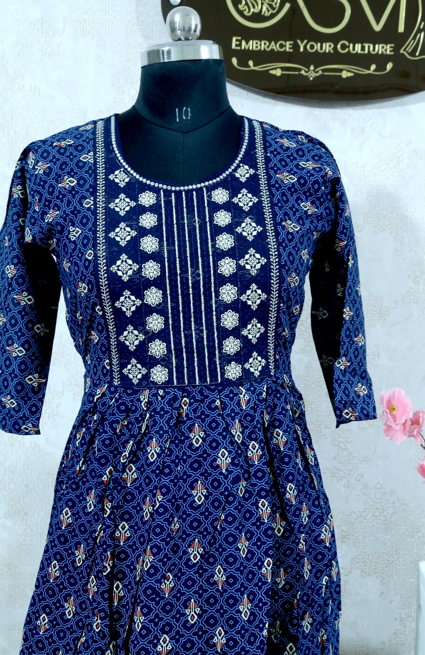 Sapphire Bloom Ethnic Wear Kurthi