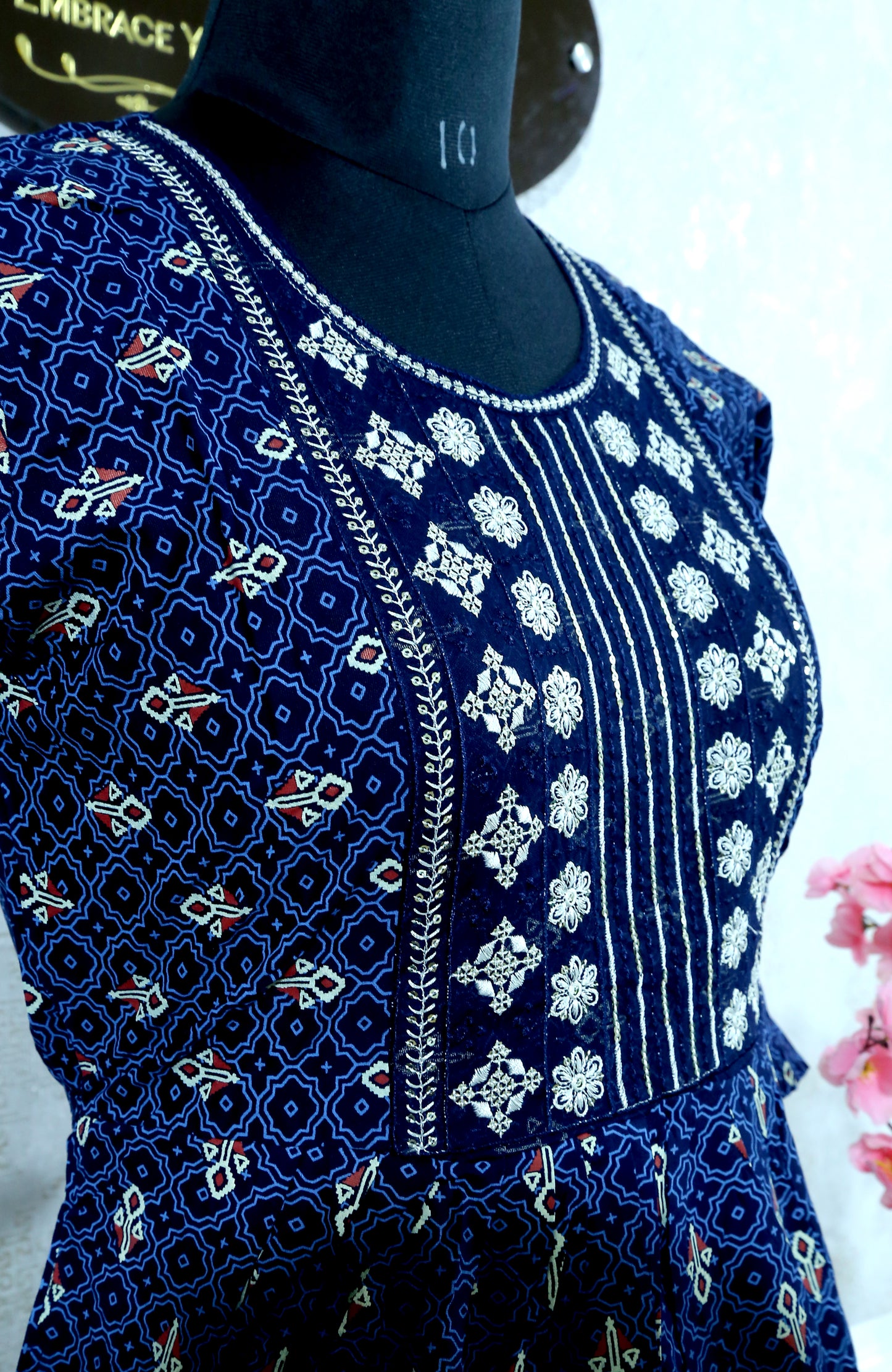 Sapphire Bloom Ethnic Wear Kurthi