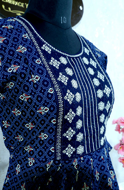 Sapphire Bloom Ethnic Wear Kurthi