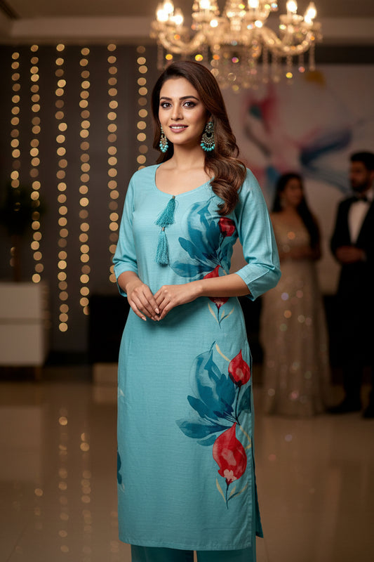 FLORAL PANKHUDI DESIGNER CO-ORD SET