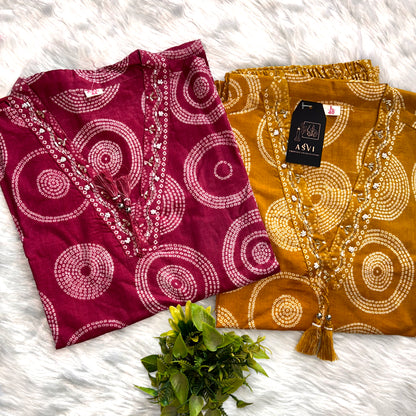 HANDCRAFTED PURE COTTON STRAIGHT SUIT SET WITH INTRICATE EMBROIDERY