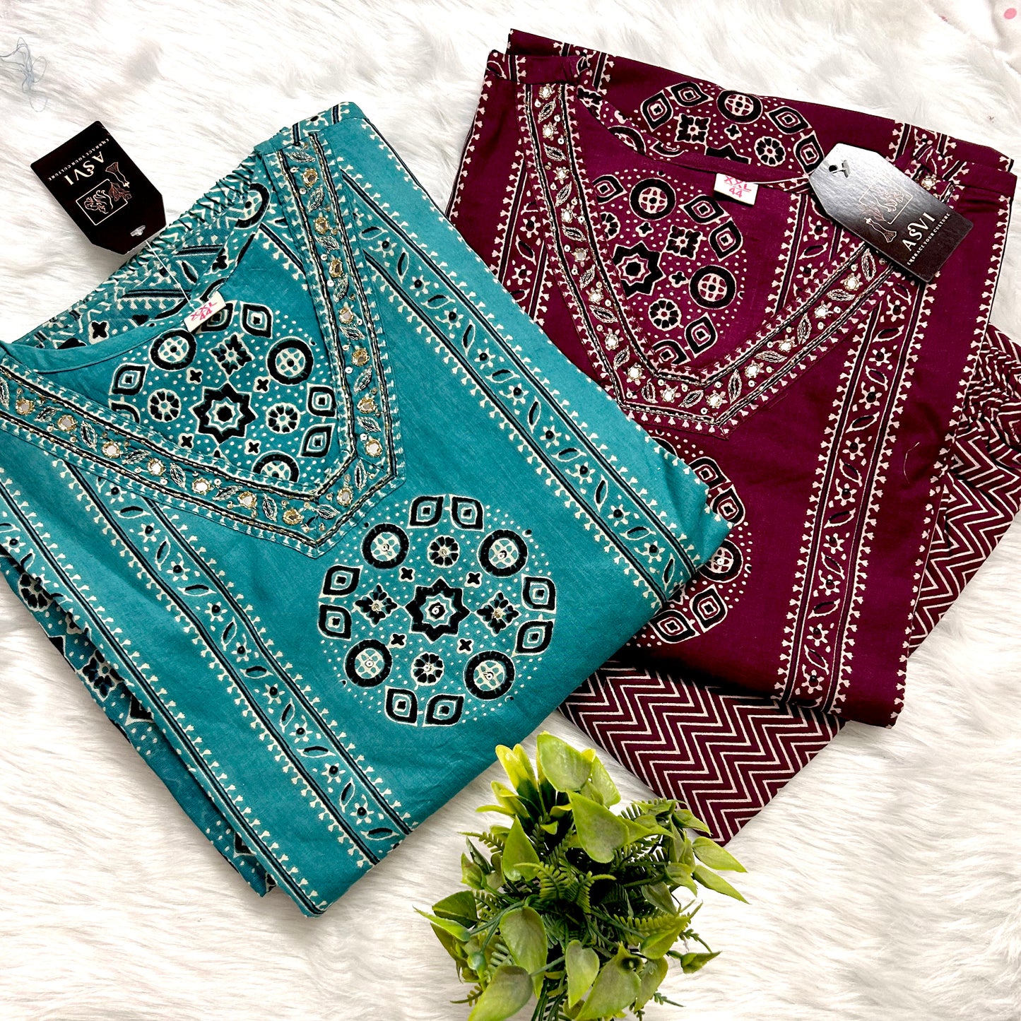 PREMIUM COTTON ETHNIC STRAIGHT SUIT SET WITH EMBROIDERY