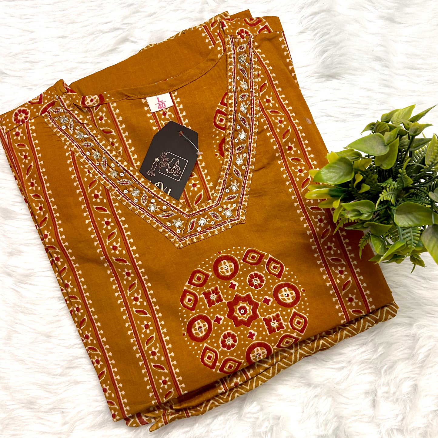 PREMIUM HANDCRAFTED COTTON STRAIGHT SUIT SET WITH EMBROIDERY ETHNIC SUIT SET