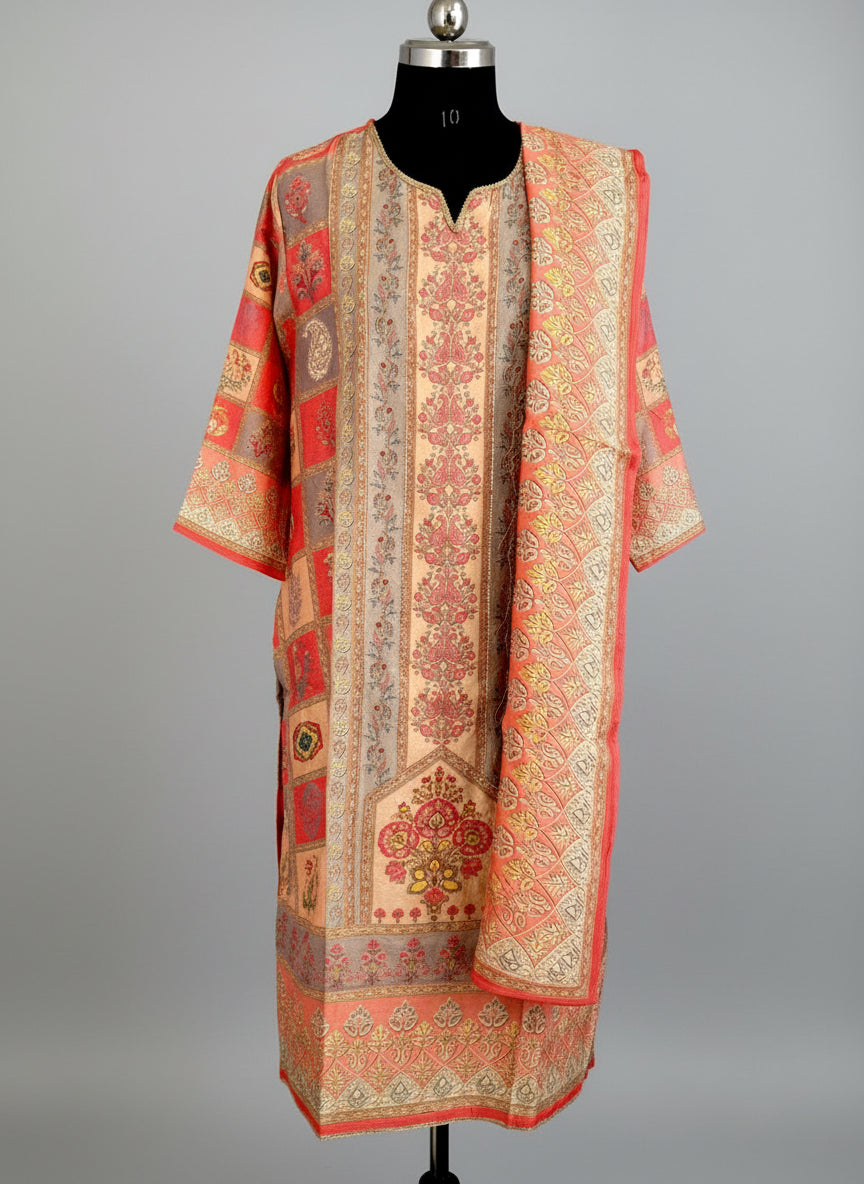 PREMIUM PURE MUSLIN FESTIVE SUIT SET WITH HANDCRAFTED DETAILING