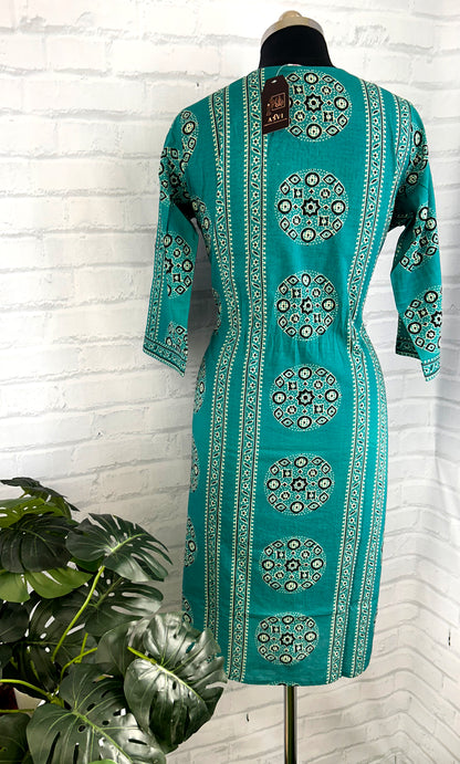 PREMIUM COTTON ETHNIC STRAIGHT SUIT SET WITH EMBROIDERY