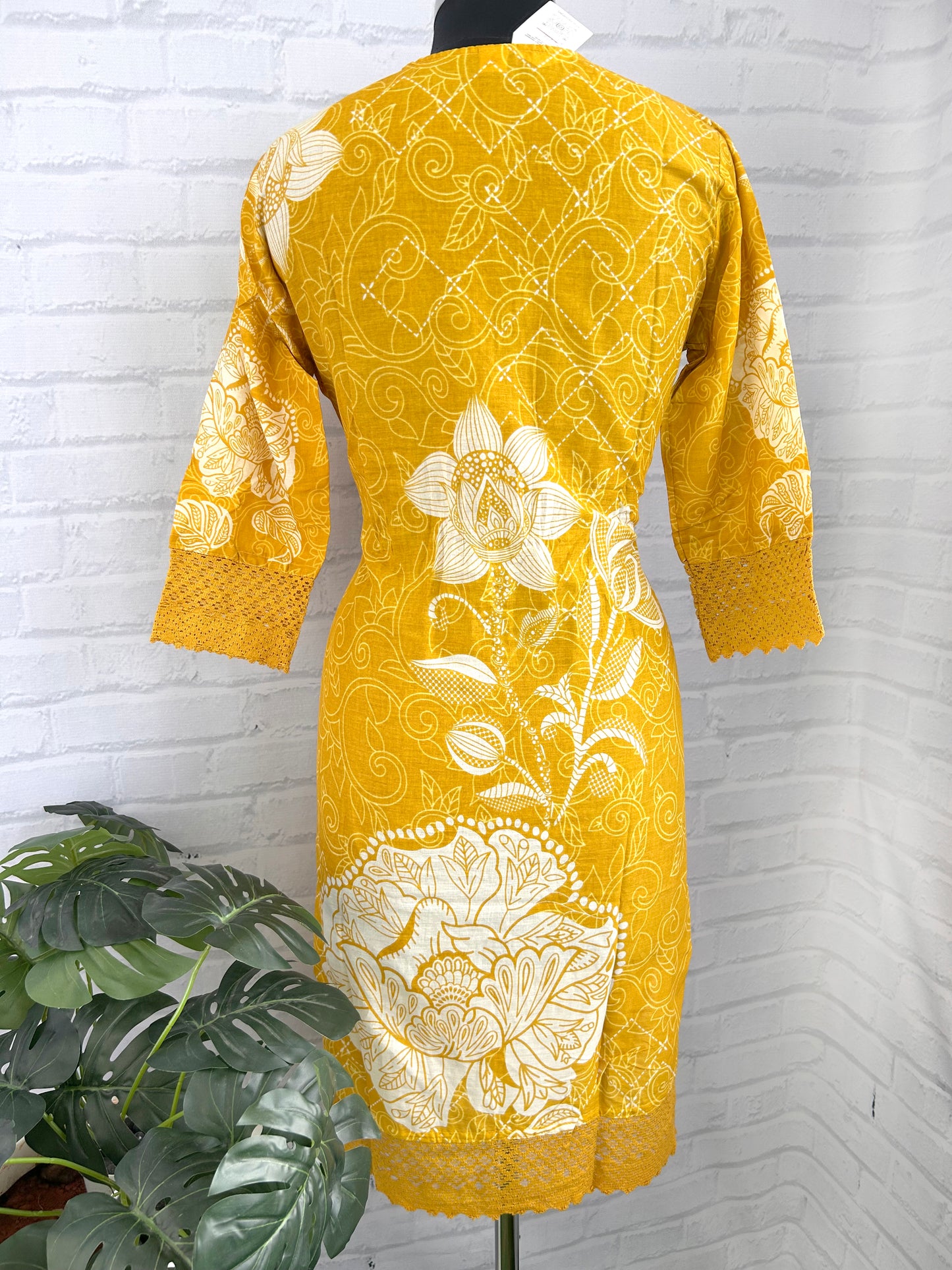 STRAIGHT-FIT PREMIUM COTTON KURTIS – V-NECK EMBROIDERED DESIGN