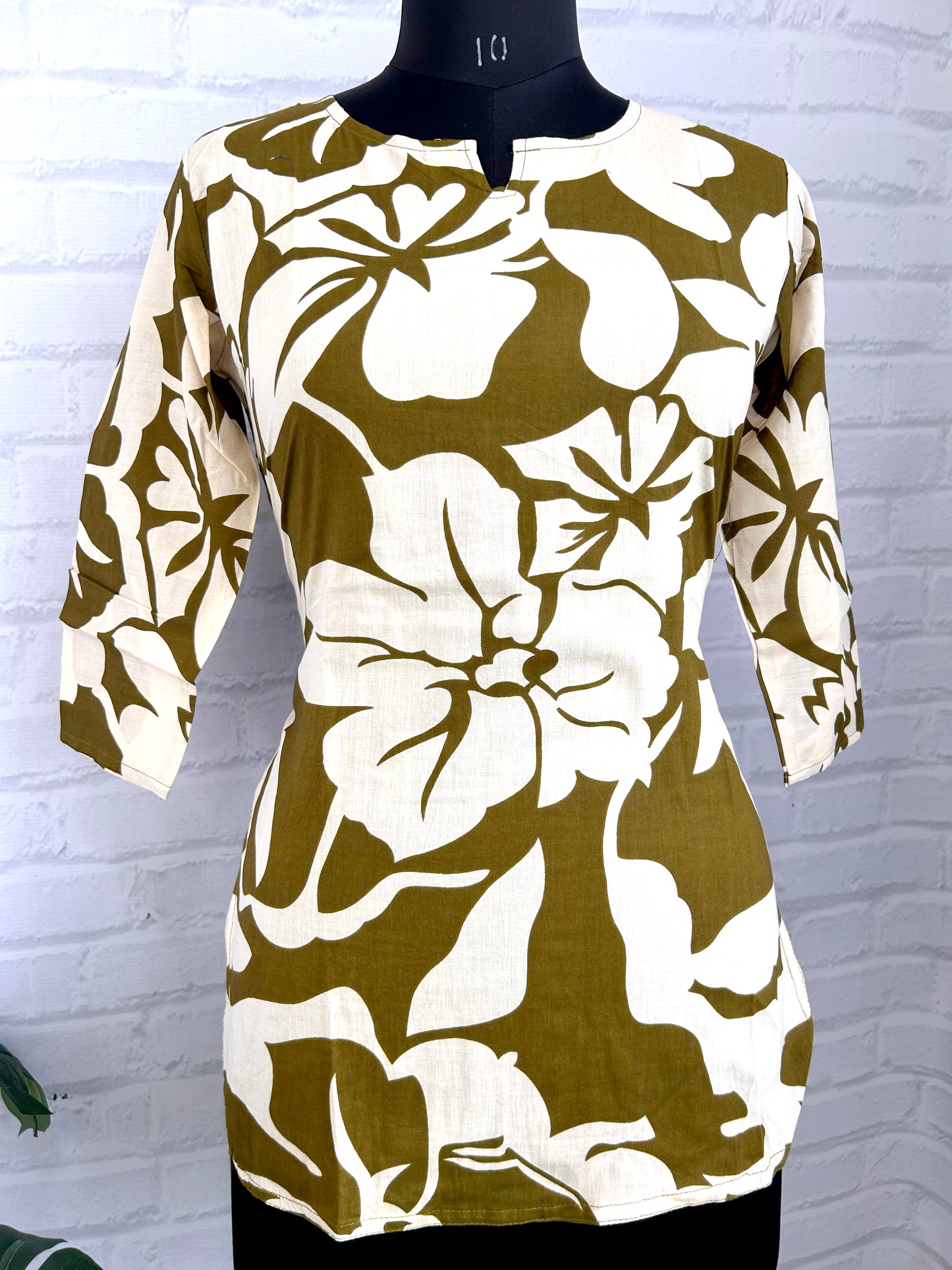 ELEGANCE OLIVE GREEN FLORAL PRINT CO-ORD SET