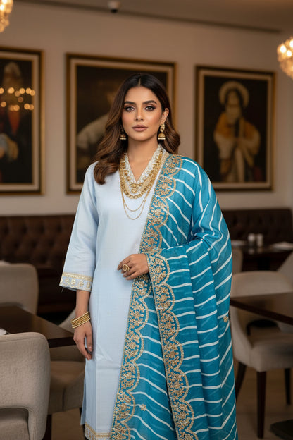 HANDCRAFTED COTTON BLEND PREMIUMETHNIC SUIT SET