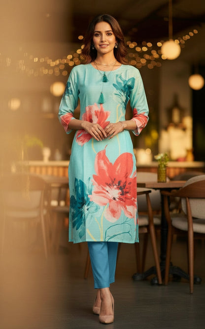 FLORAL PANKHUDI DESIGNER CO-ORD SET