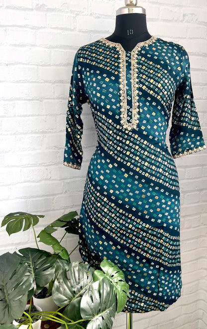 DESIGNER COTTON BANDINI KURTHI – PREMIUM HANDCRAFTED
