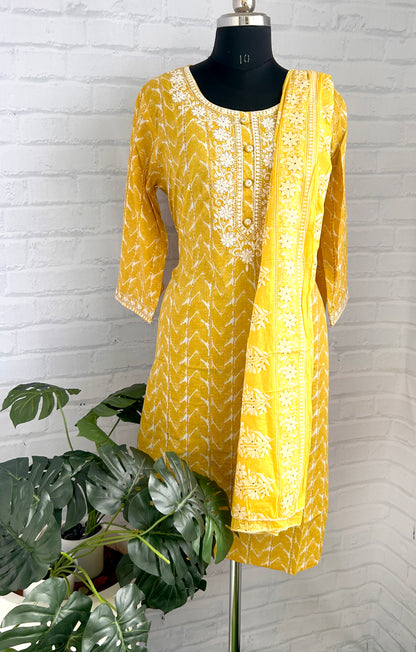 FLORAL INDOLADY STRAIGHT SUIT SETS