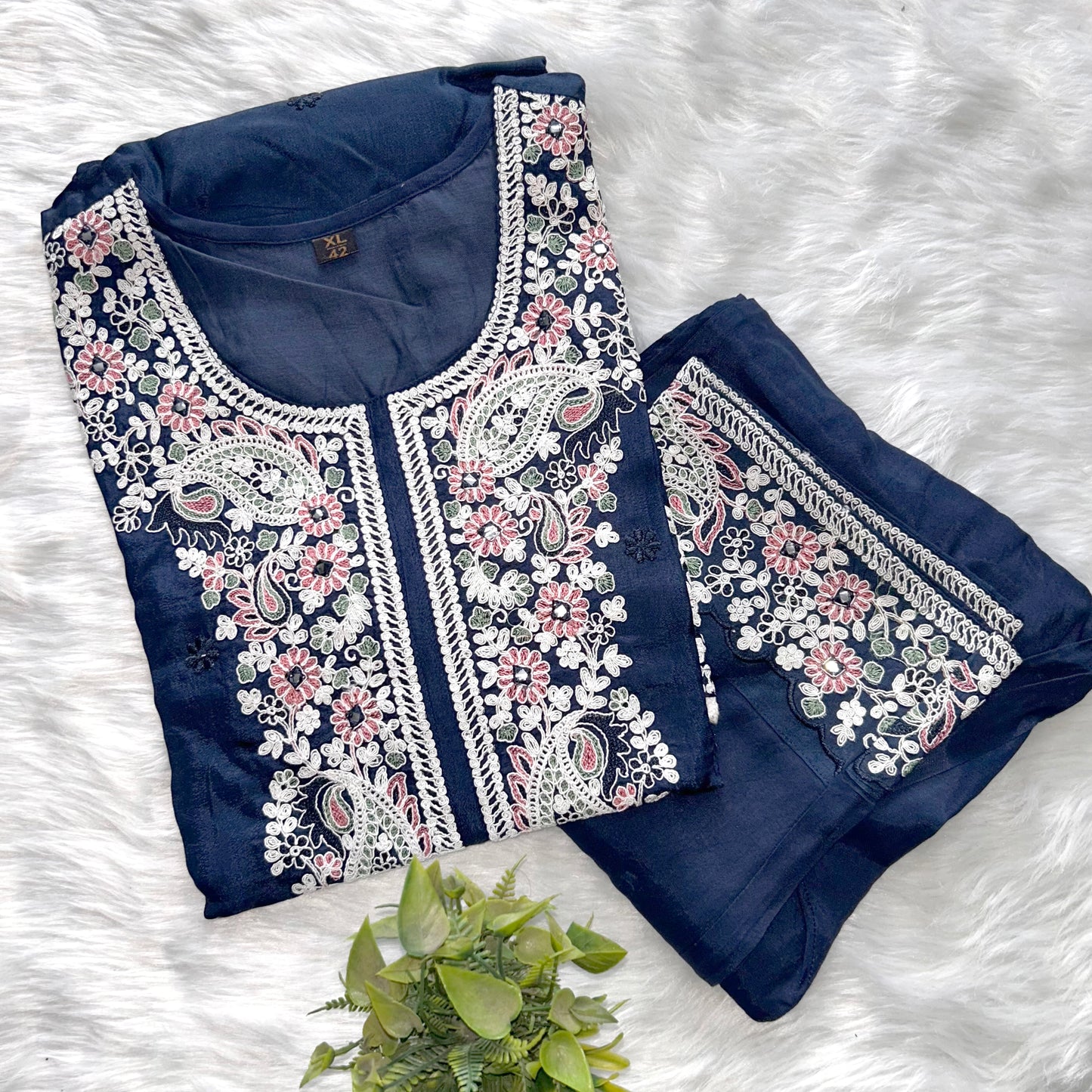 PREMIUM RANGE OF SUIT SETS, PURE RUSSIAN SILK HEAVY EMBROIDERY WORK