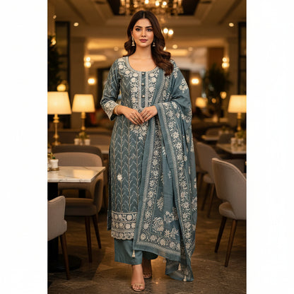 FLORAL INDOLADY STRAIGHT SUIT SETS